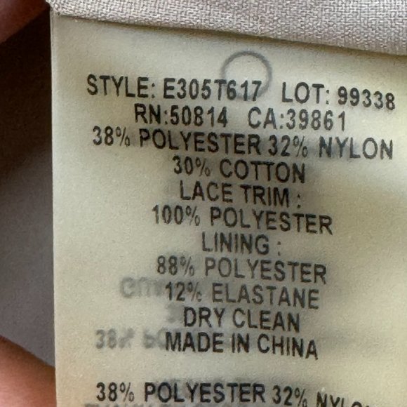 - Eli Tahari Lola Sleeveless Floral Lace-Trim Dress Party  High End US2 - 1D1794 - Picture 10 of 11